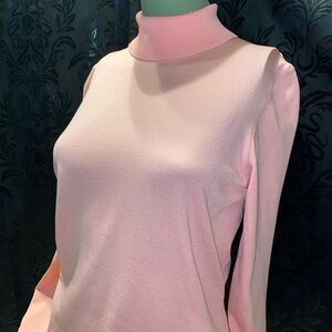 Pink turtleneck